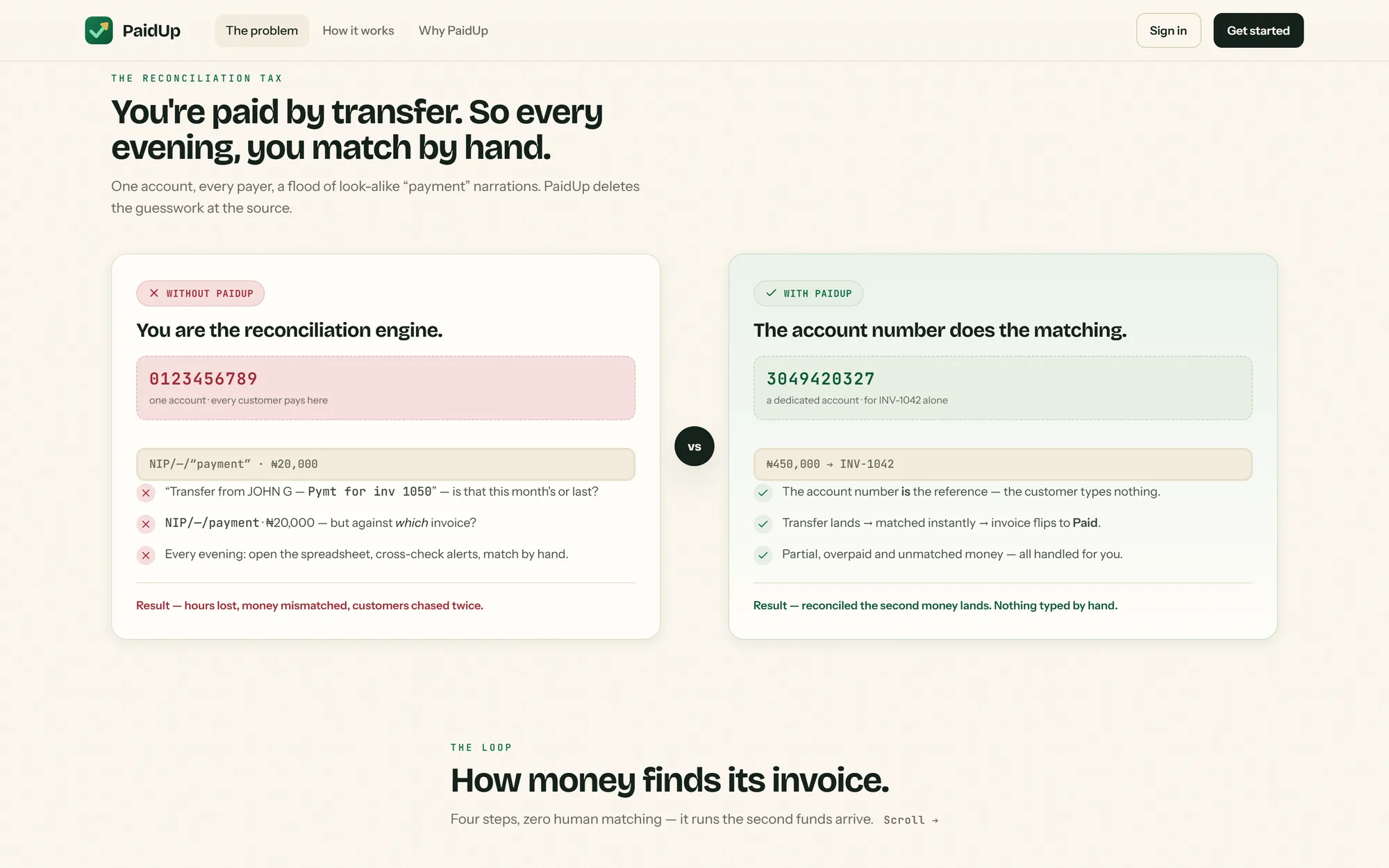 The problem: “Payment, no invoice ref”